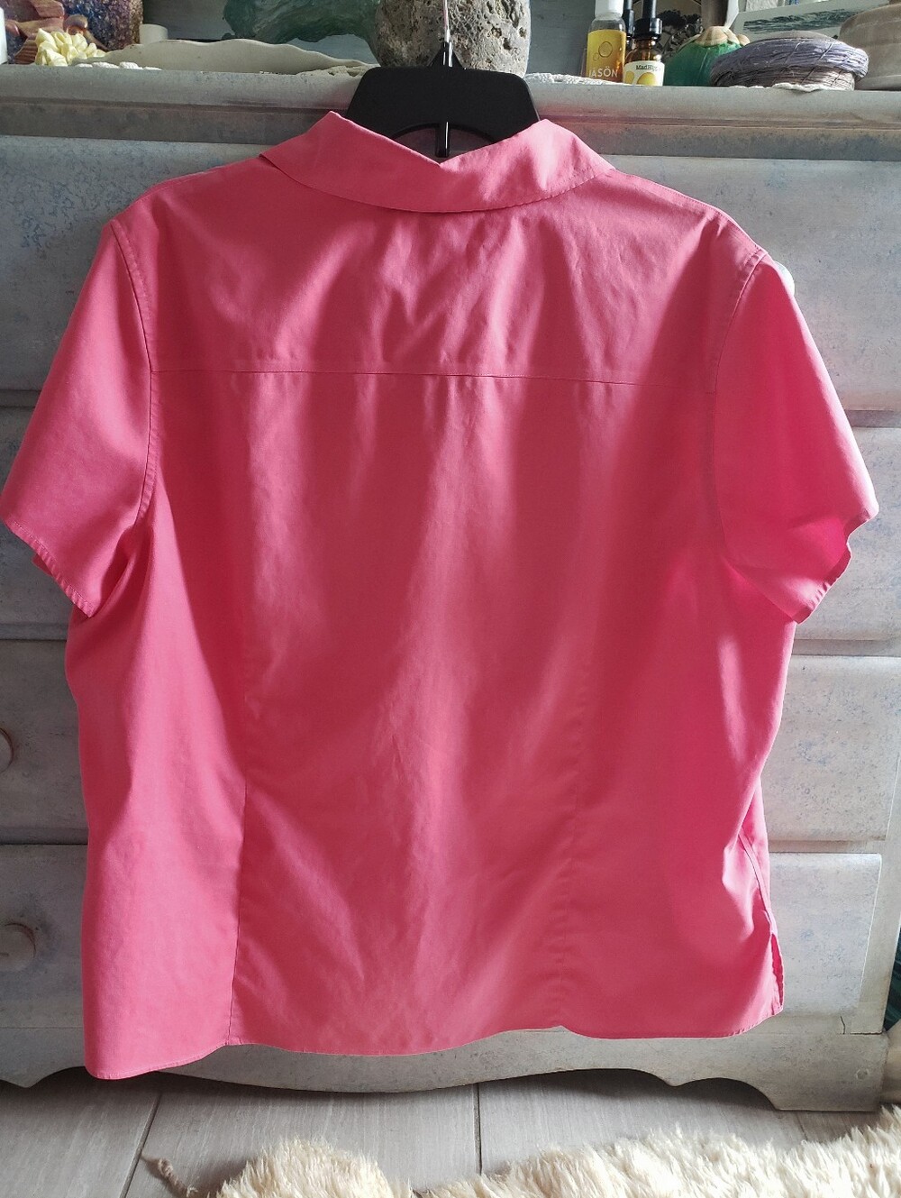 Coldwater Creek Pink Short Sleeve Cotton Blouse 2X - Picture 2 of 10